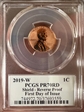2019-W 1C Shield - Reverse Proof First Day of Issue - Lyndall Bass PR70RD