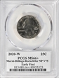 2020-W 25C Marsh-Billings-Rockefeller NP V75 Early Find MS66+