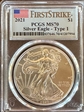 2021 $1 Silver Eagle - Type 1 First Strike MS70
