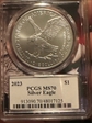 2023 $1 Silver Eagle MS70