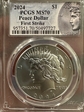 2024 $1 Peace Dollar First Strike MS70