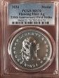 2024 Medal Flowing Hair Ag 230th Anniversary First Strike MS70