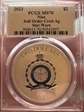 2023 $2 Jedi Order Crest Ag Star Wars MS70