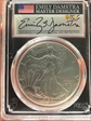 2024-(P) $1 Silver Eagle with Star Privy Struck at Philadelphia First Day of Issue Damstra MS70