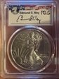 2016-W $1 Burnished Silver Eagle 30th Anniversary Lettered Edge FS 1 of 1144 Moy SP70