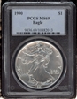 1990 $1 Silver Eagle MS69