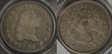 1795 $1 Flowing Hair, 3 Leaves VF20