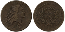 1793 1C Wreath, Vine and Bars VF30BN