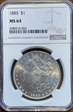 1885 $1 MS-64