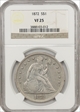 1872 25C Seated Liberty VF-25