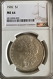 1902 $1 MS66