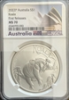 2022 P Silver $1 Koala MS70, FR