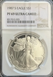1987-S $1 Silver Eagle PF69 UC