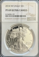 2014-W $1 Silver Eagle PF69 UC