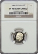 2009-S 10C Clad PF70 UC