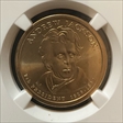 2008 $1 Presidential Dollar, Andrew Jackson, Missng Edge Lettering MS67 SMS Mint Error