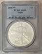 2008-W $1 Burnished Silver Eagle SP69