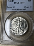 1942-D 50C MS66
