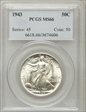1943 50C MS66