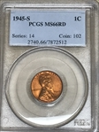 1945-S 1C MS66RD