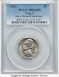 1942 5C Nickel MS66FS