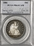 1886 50C PR63CAM