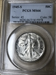 1945-S 50C MS66