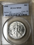 1946 50C MS66