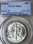 1946-D 50C MS66