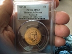 2007-D $1 Thomas Jefferson Position B MS65