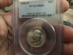 1954-D 25C MS64