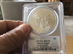 2014 $1 Silver Eagle First Strike Mercanti Signature MS70