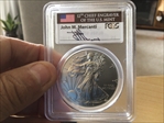 2014 $1 Silver Eagle First Strike Mercanti Signature MS70