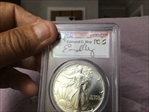 1991 $1 Silver Eagle Moy Signature MS69
