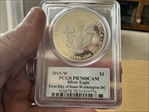 2015-W $1 Silver Eagle First Day of Issue-Washington DC Mercanti PR70DCAM