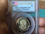 2015-S $1 John F. Kennedy First Strike PR69DCAM