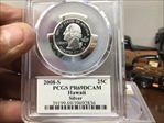 2008-S 25C Hawaii Silver PR69DCAM