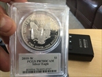2010-W $1 Silver Eagle Cleveland Eagle with sun PR70DCAM
