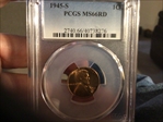 1945-S 1C MS66RD