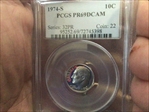 1974-S 10C PR69DCAM