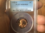 1958-D 1C MS65RD