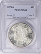 1879-S $1 MS66