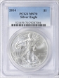 2014 $1 Silver Eagle MS70