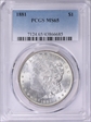 1881 $1 MS65