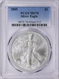 2005 $1 Silver Eagle MS70