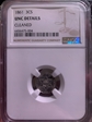 1861 3CS UNC Details Cleaned