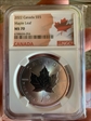 2022 $5 Maple Leaf Ag MS70