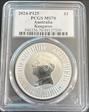 2024-P125 $1 Kangaroo Ag Ultra Breaks MS70