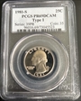 1981-S 25C Type 1 PR69DCAM