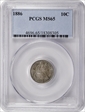 1886 10C MS65